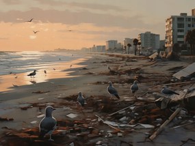 Poszter 80x60cm Sirályok a vihar után