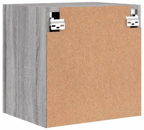 szürke sonoma színű szerelt fa fali TV-szekrény 40,5x30x40 cm