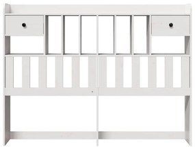 fehér tömör fenyőfa fejtámla tárolóval 150 cm