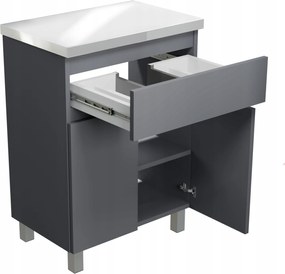 Fürdőszoba szekrény pulttal pult alá Asztali mosdó Akasztós álló komód 60