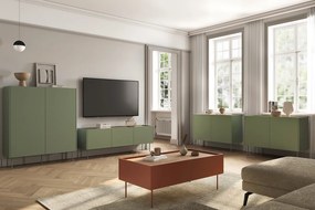 Desin 120 2D2SZ kétajtós fiókos komód polccal 120 2D2SZ - olíva / nagano-tölgy