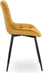 CHRIS szék mustár bársony