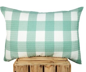 Parafa párnahuzat Extra 50x60 100% pamut kockás menta