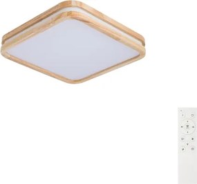 Brilagi - Dimmelhető MOLINA SQUARE LED/48W/230V lámpatest, tölgy, 40x40 cm + távirányító