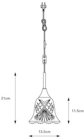 Markslöjd 109012 - Kábeles csillár LUNA 1xE14/40W/230V matt króm