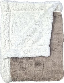 Mikroplüss takaró bárány/juh mintával 160x200cm Barna kockás