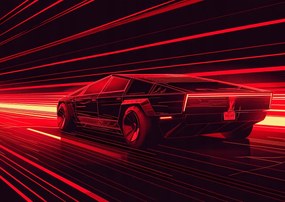 Poszter 84x59,5cm Sebesség a piros neonban