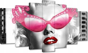Vászonkép 140x80 Monroe rózsaszín szemüveg