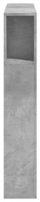 betonszürke szerelt fa LED-es fejtámla 100x18,5x103,5 cm