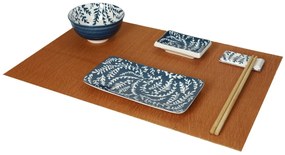 Brandani V1 12 darabos Sushi szett, 31x29x6 cm, porcelán/bambusz