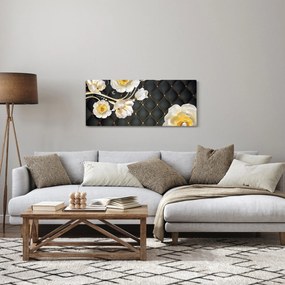 Fehér rózsa virágok képe (120x50 cm)