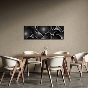 Fekete-fehér szív képe (órával) (90x30 cm)