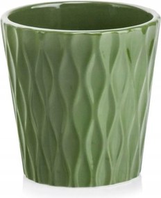 Kerámia Fedő Virágtartó 13 x 14 cm Zöld