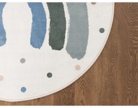Zöld-elefántcsont színű gyerek szőnyeg ø133 cm Joyful Mint – FD