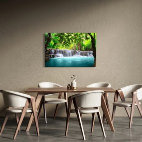 Kép - Vízesés, türkizkék (90x60 cm)