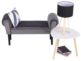 BURDA Velvet szürke/fekete pad