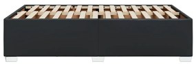 fekete műbőr ágykeret 120 x 200 cm