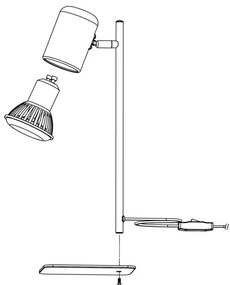 Eglo 98856 - LED Asztali lámpa CEPPINO 1xGU10/4,5W/230V fehér