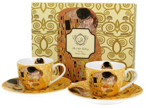 Klimt porcelán kávés csésze aljjal két személyes 110 ml A Csók