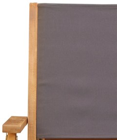 6 db antracitszürke szövet és tömör fa összecsukható kerti szék