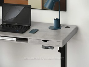 PC asztal Osto 140 (beton + fekete). 1109835