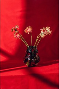 Sötétbarna üveg kézzel készített váza (magasság 22 cm) Dam – noo.ma