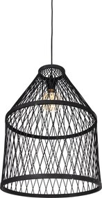 Rusztikus kültéri lógólámpa fekete rattannal 3-lámpás - Calamus