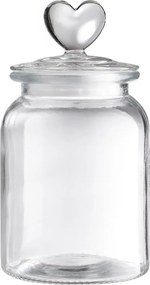 SWEET HEART üveg tartó 1000 ml , szivecskés