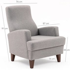 Kana Bergere fotel világosszürke