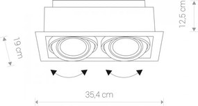 Mennyezetbe Építhető Lámpa Fekete Downlight