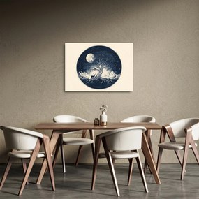 Üveg kép – Mágikus fa szarvassal I. (70x50 cm)