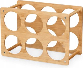 Bambusz bortartó állvány 6 palack palacktartó polc ajándék polc