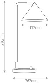 Alora Mood ALM-REMYCK-TL-BK - REMYCK asztali lámpa 1xE27/60W/230V fekete