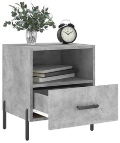 2 db betonszürke szerelt fa éjjeliszekrény 40 x 35 x 47,5 cm