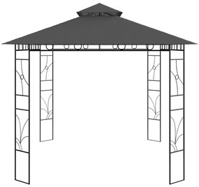 Antracitszürke pavilon 4 x 3 x 2,7 m 160 g/m²