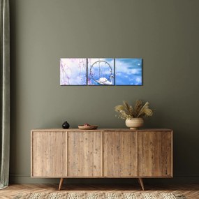 Kép - Varázslatos tó (órával) (90x30 cm)