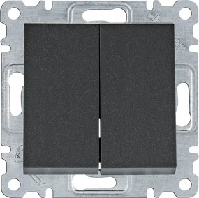 WL0043 Lumina Intense Dupla falsík alatti gyertyatartó kapcsoló, fekete