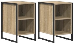 vidaXL Éjjeli asztal 2 pcs Sonoma 39.5 x 30 x 50 cm Faanyag