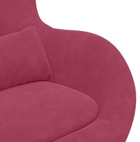 Tojásfotel Boros vörös bársony