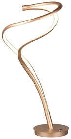 Aranyszínű LED asztali lámpa fém búrával (magasság 56 cm) Nala – Trio Select