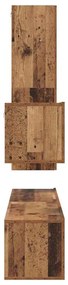 TV szekrény garnitúra 4 pcs Régi fa 30.5 x 30 x 110 cm Faanyag