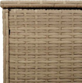 Bézs Polyrattan Kültéri Párna Doboz 100X55X55,5 Cm