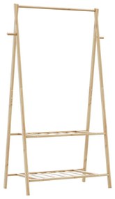 bambusz ruhaállvány polcokkal 96 x 45,5 x 150,5 cm