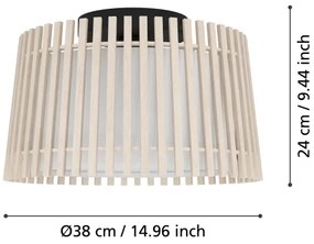 Eglo 900901 - Mennyezeti lámpa FATTORIA 1xE27/25W/230V