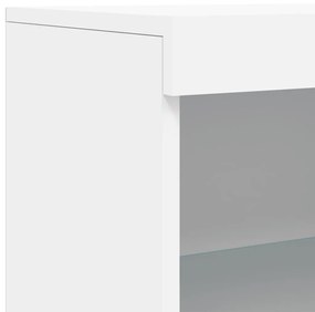 fehér tálalószekrény LED-világítással 60,5 x 37 x 100 cm