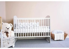 New Baby Leo kiságy, fehér-szürke