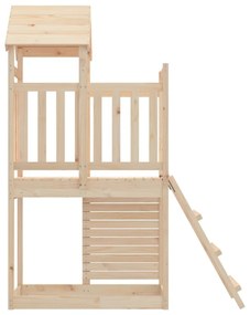 tömör fenyőfa kültéri játszószett 52,5 x 110,5 x 214 cm