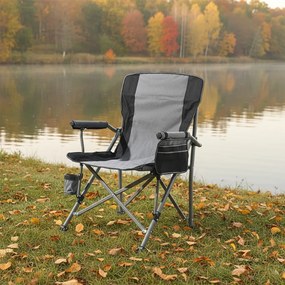 Leziter Comfort karfás horgász szék pohártartóval szürke