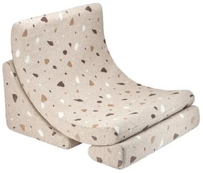 Világosbarna buklé-zsenília gyerek fotel Terrazzo Moon – Wigiwama