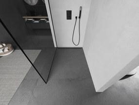 Mexen Kioto zuhanyparaván 60x200 cm 8 mm, fekete profil, üveg fekete keret, 800-060-101-70-70